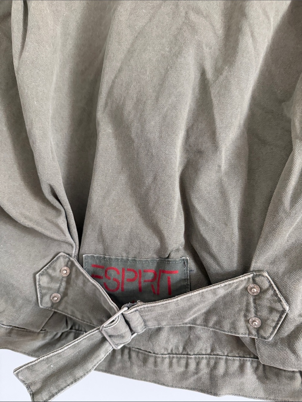 ESPIRIT Cropped boxy Olive Green Denim Jacket - Picture 7 of 9